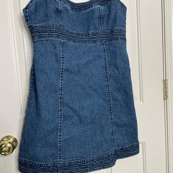 REWIND 90’s overalls style sleeveless denim dress | 11 - Picture 2 of 10